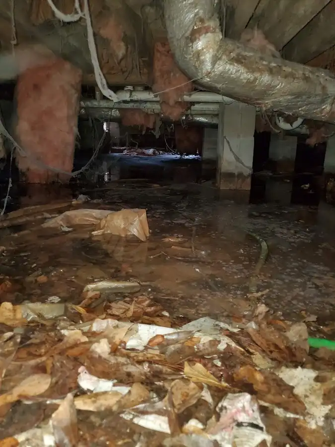 Crawl space flood assessment for Commercial Water Damage Restoration in Dunwoody
